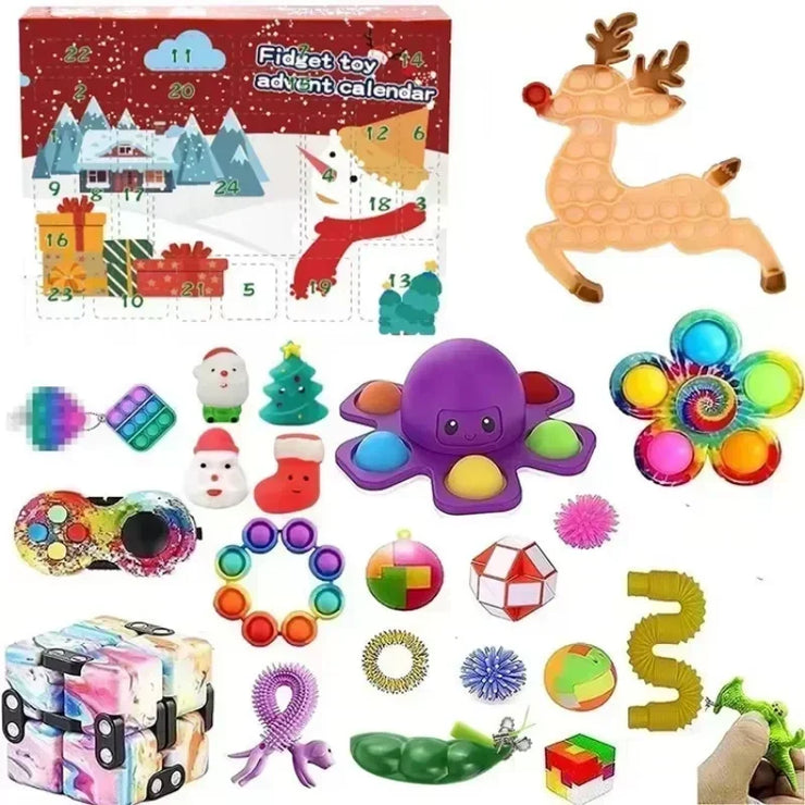 Christmas Advent Calendar Box Princess Dress Up Headwear Jewelry Set cute unicorn toys 24Days Countdown Calendar Xmas Gifts