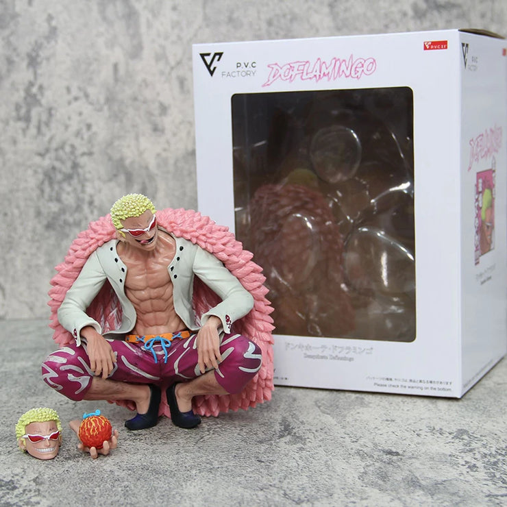 One Piece Donquixote Doflamingo 15cm PVC Figure – Shichibukai Devil Fruit Statue Collectible