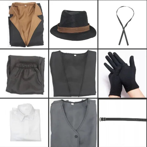 Nakahara Chuuya Cosplay Costume – Full Set with Hat and Gloves from Bungo Stray Dogs for Adults, Perfect for Halloween and Anime Events