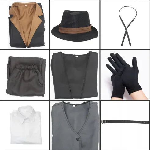 Nakahara Chuuya Cosplay Costume – Full Set with Hat and Gloves from Bungo Stray Dogs for Adults, Perfect for Halloween and Anime Events