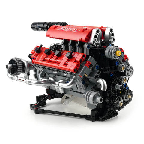 660PCS V8 Engine Model Technical Building Blocks K96203 With Motor + LED Light APP Control Programmable Cars Assembly Bricks Toy