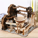 3D Wooden Marble Run Set — DIY Assembly Mechanical Model Kit (Ages 8+)