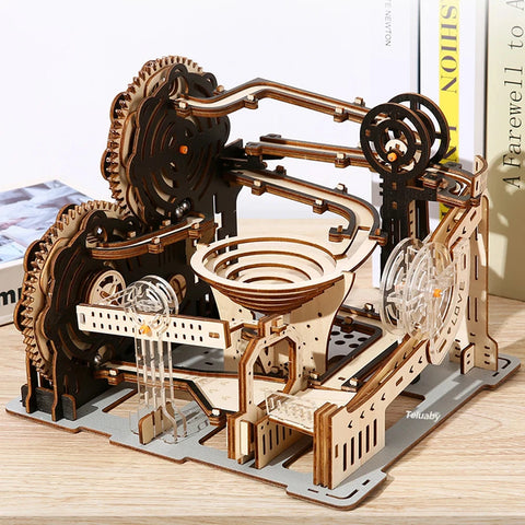 3D Wooden Marble Run Set – DIY Assembly Mechanical Model Kit