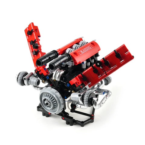 660PCS V8 Engine Model Technical Building Blocks K96203 With Motor + LED Light APP Control Programmable Cars Assembly Bricks Toy