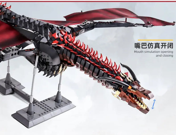 Giant Dragon Building Set – 1889pcs Creative MOC Fantasy Bricks Model