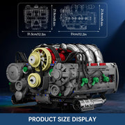 Engine Building Blocks Model Series Technical STEM Toys Moc Tank V8 Engine Supercar W16 Bricks Assembly Toy Set Kids Adults Gift