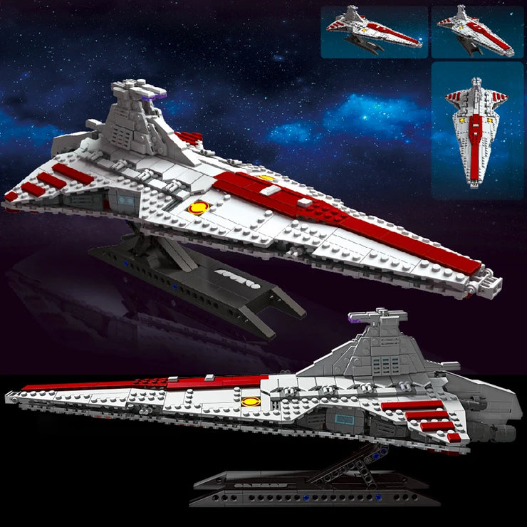 Space Battleship Building Set – 960pcs MOC Defense Ship Bricks Model Kit