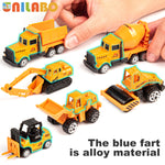 Alloy Construction Vehicle Set with Container Truck, Tower Crane & Excavator – STEM Toy for Ages 3–8