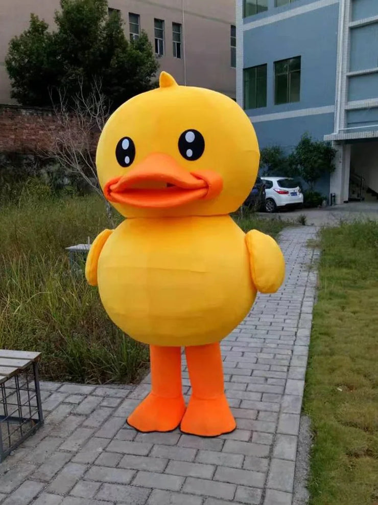 Yellow Duck Mascot Costume – Cartoon Character Cosplay Outfit for Adults, Festivals, Carnival & Halloween Parties