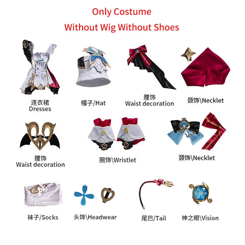 Fontaine Escoffier Cosplay Costume – Game-Inspired Outfit with Wig and Shoes for Women’s Role Play and Party Events
