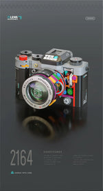 Retro DSLR Camera Assembly 500+ pieces Building Block Detachable Mechanical Trendy Punk Style Model