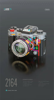 Retro DSLR Camera Assembly 500+ pieces Building Block Detachable Mechanical Trendy Punk Style Model