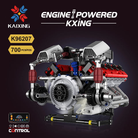 700pcs F40LM V8 Engine Technical Building Blocks With Motor + LED Light APP Control Programmable Car Model Assembly Bricks Toys