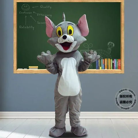 Tom & Jerry Mascot Costume Set – Cartoon Cosplay for Advertising, Parties, Carnival & Halloween Events