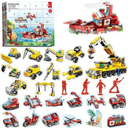 Christmas Advent Calendar Building Block Countdown 24 Days Xmas Christmas Tree Santa Deer Bricks Model Toys For Xmas Kids Gift