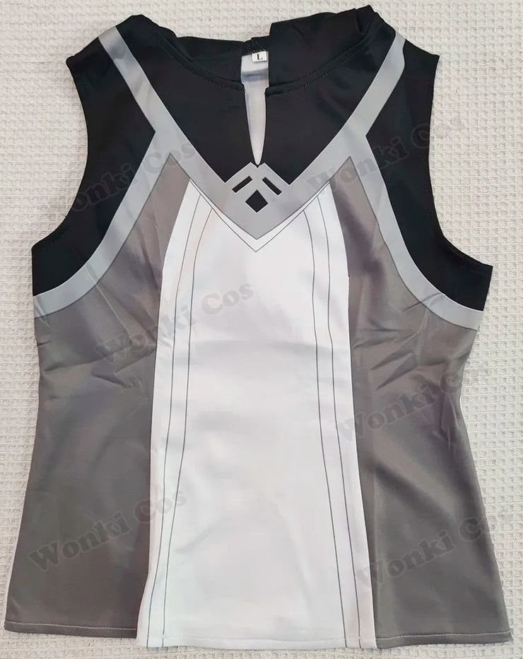 Arcane Vi Cosplay Costume Wig Hair for Anime Jinx Sister Cosplay Outfits Vi Cosplay Shoes Boots Leather Jacket