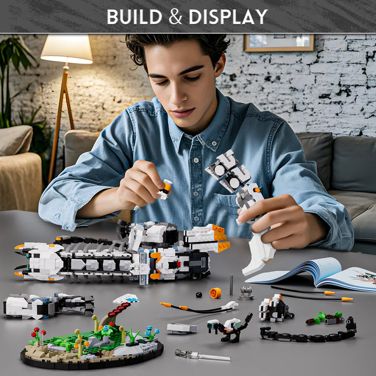 MOC Horizon Game Thunderjaw Beast Model Monster Building Blocks Brick Set