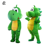 Green, Blue & Red Dinosaur Mascot Costume – Walking Character Outfit with Headgear for Adult Performances & Events