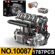 Engine Building Blocks Model Series Technical STEM Toys Moc Tank V8 Engine Supercar W16 Bricks Assembly Toy Set Kids Adults Gift