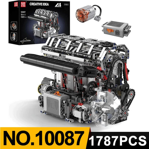 Engine Building Blocks Model Series Technical STEM Toys Moc Tank V8 Engine Supercar W16 Bricks Assembly Toy Set Kids Adults Gift