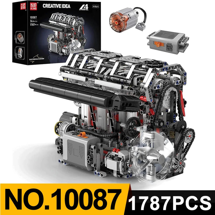 Engine Building Blocks Model Series Technical STEM Toys Moc Tank V8 Engine Supercar W16 Bricks Assembly Toy Set Kids Adults Gift