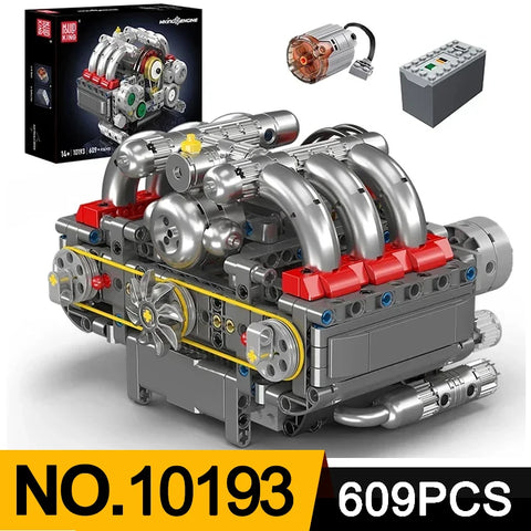 Engine Building Blocks Model Series Technical STEM Toys Moc Tank V8 Engine Supercar W16 Bricks Assembly Toy Set Kids Adults Gift