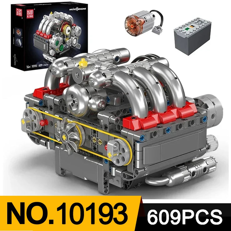 Engine Building Blocks Model Series Technical STEM Toys Moc Tank V8 Engine Supercar W16 Bricks Assembly Toy Set Kids Adults Gift