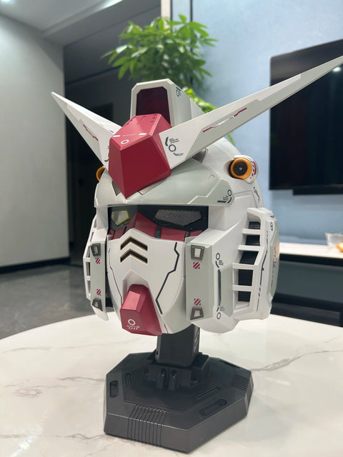 Vol.1 RX-78-02 Cyberpunk Mech Robot Helmet – 1:1 Scale Cosplay Mask with Light Touch Control