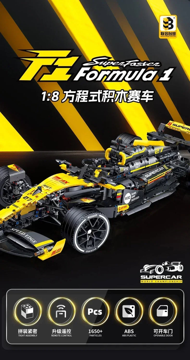 JKC7205 Stock Pattern F1 Racing Sports Car Building Block Brick Set 1650pcs