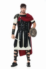 Medieval Roman Royal Knight Warrior Cosplay Halloween Costume For Men Adult Carnival Gladiators Soldier Cloak