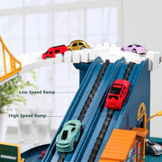 Dinosaur Adventure Electric Track Set – Interactive Racing Puzzle Toy with Mountain and Train for Kids