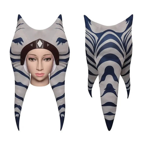 Ahsooka Tano Cosplay Fantasia Jedi Costume Disguise for Women Roleplay Headwear Hat Outfits Halloween Carnival Party Clothes