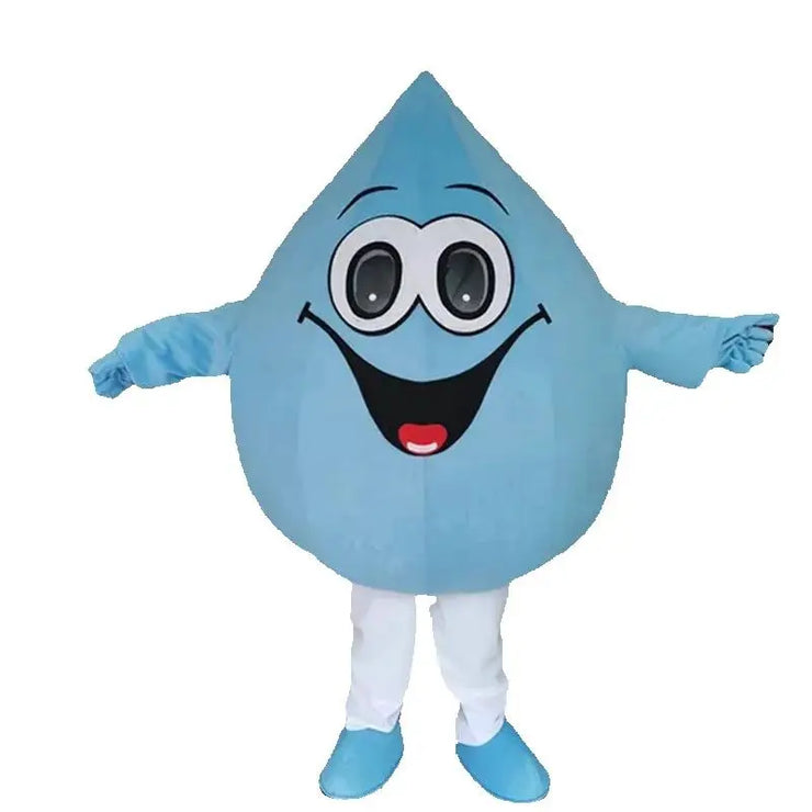Blue Water Drop Mascot Costume – Water Conservation Cosplay for Events, Parties & Promotional Performances
