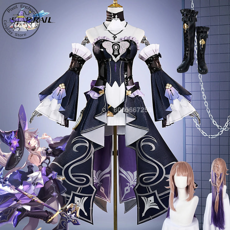Herta Cosplay Costume – Honkai: Star Rail Outfit with Wig and Shoes for Women’s Role Play and ComicCon Events