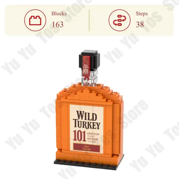 Wine Bottle Building Bricks Blocks Set 258 Pcs