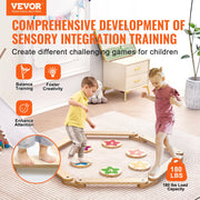 VEVOR Kids Balance Beam Stepping Stones Wooden Balance Boards
