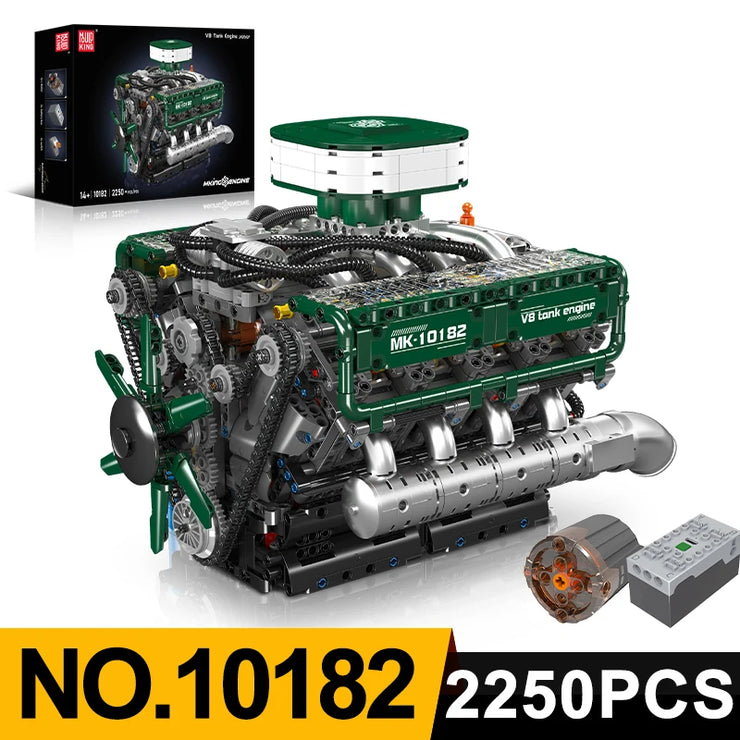 Engine Building Blocks Model Series Technical STEM Toys Moc Tank V8 Engine Supercar W16 Bricks Assembly Toy Set Kids Adults Gift