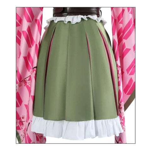 Kanroji Mitsuri Cosplay Costume – Pink Anniversary Dress for Anime Fans, Halloween, Carnival, and Party Events
