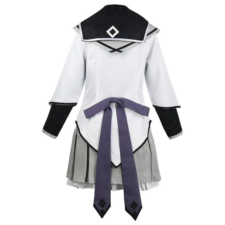 Akemi Homura Cosplay Costume – Puella Magi Madoka Magica Combat Dress with Bow, Wig, and Uniform for Halloween or Party Events