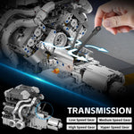 Engine Building Blocks Model Series Technical STEM Toys Moc Tank V8 Engine Supercar W16 Bricks Assembly Toy Set Kids Adults Gift