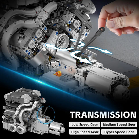 Engine Building Blocks Model Series Technical STEM Toys Moc Tank V8 Engine Supercar W16 Bricks Assembly Toy Set Kids Adults Gift