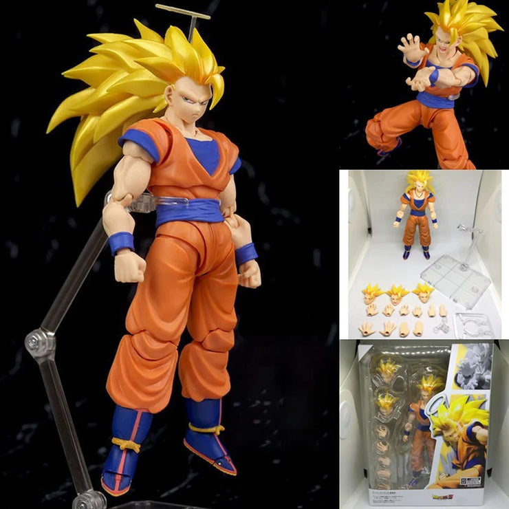 Dragon Ball Z Son Goku Super Saiyan 3 SHF Action Figure – Movable Anime Collectible Model Toy