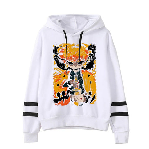 Demon Slayer Hoodie Zenitsu Agatsuma Pullovers Sweatshirt Fashion Manga Street Cool Top Demon Slayer Anime