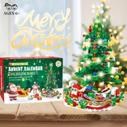 701pcs Christmas Tree Building Set with LED Light Toys Kids Adult 24in1 Christmas Countdown Calendar Building Blocks Gift