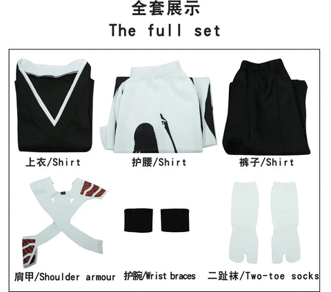 Bleach Thousand-Year Blood War Kurosaki Ichigo Cosplay Costume Wig Shinigami Attire Pauldron Outfit For MenHalloween New Party