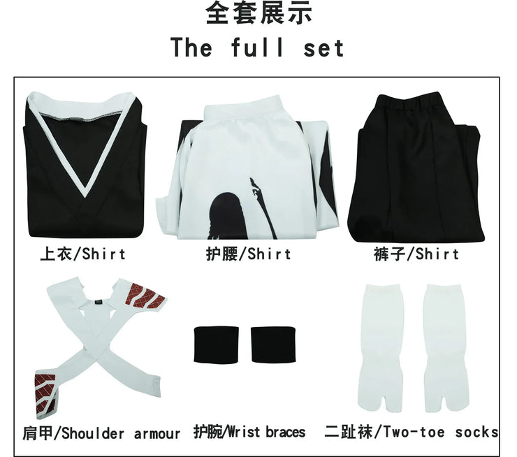 Bleach Thousand-Year Blood War Kurosaki Ichigo Cosplay Costume Wig Shinigami Attire Pauldron Outfit For MenHalloween New Party