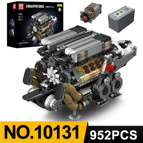 Engine Building Blocks Model Series Technical STEM Toys Moc Tank V8 Engine Supercar W16 Bricks Assembly Toy Set Kids Adults Gift