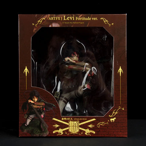 28cm Attack on Titans Levi Ackerman Action Anime Figura Kawai Eren Jaege Mikasa Ackerman The Armored Titan Figure