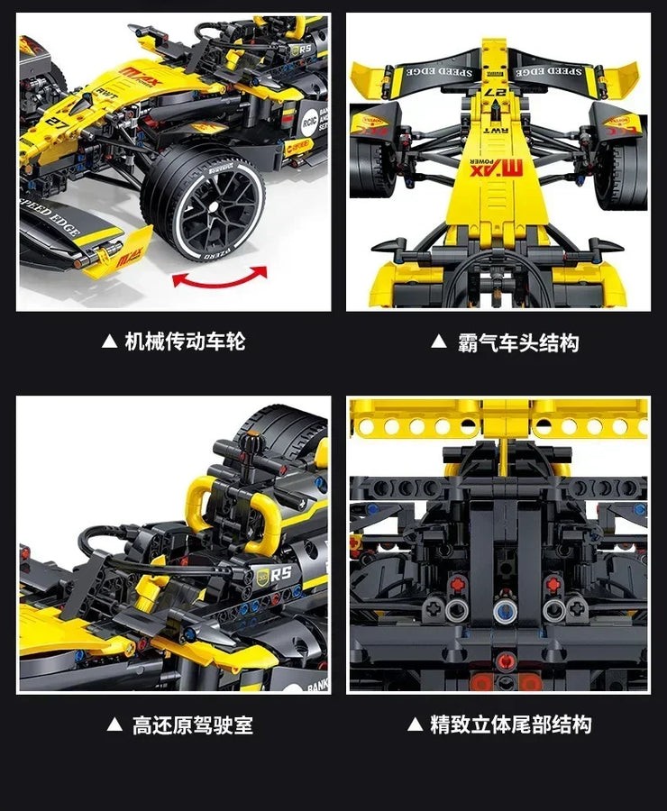 JKC7205 Stock Pattern F1 Racing Sports Car Building Block Brick Set 1650pcs