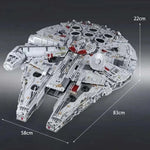 Large Millennium Ship Falcon 7541 Pieces UCS 75192 Building Blocks Bricks Toys